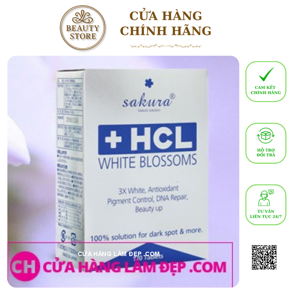 Viên Uống Mờ Nám Trắng Da Sakura HCL White Blossoms EX