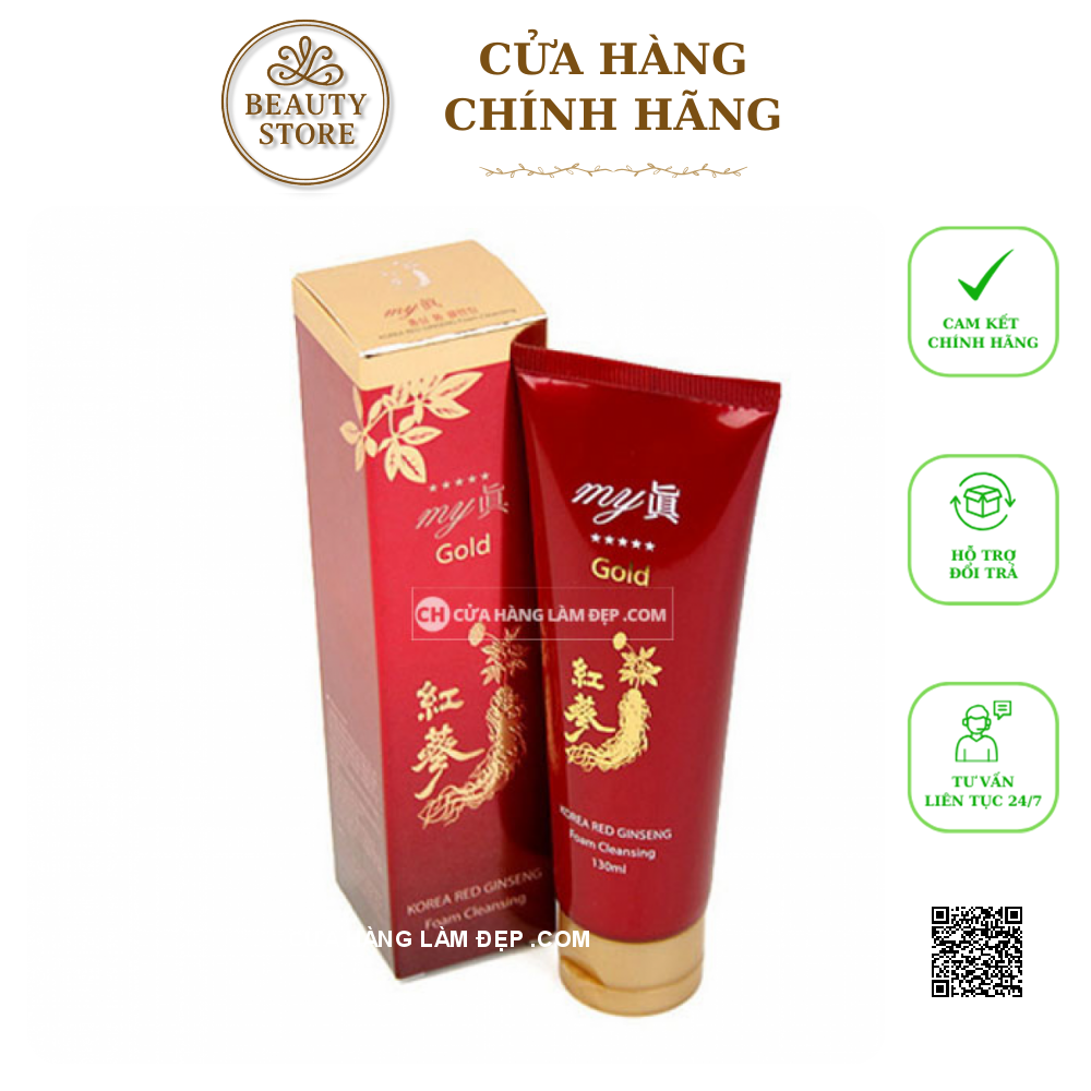 Sữa Rửa Mặt Sâm Vàng Hàn Quốc My Gold Red Ginseng Foam Cleaning