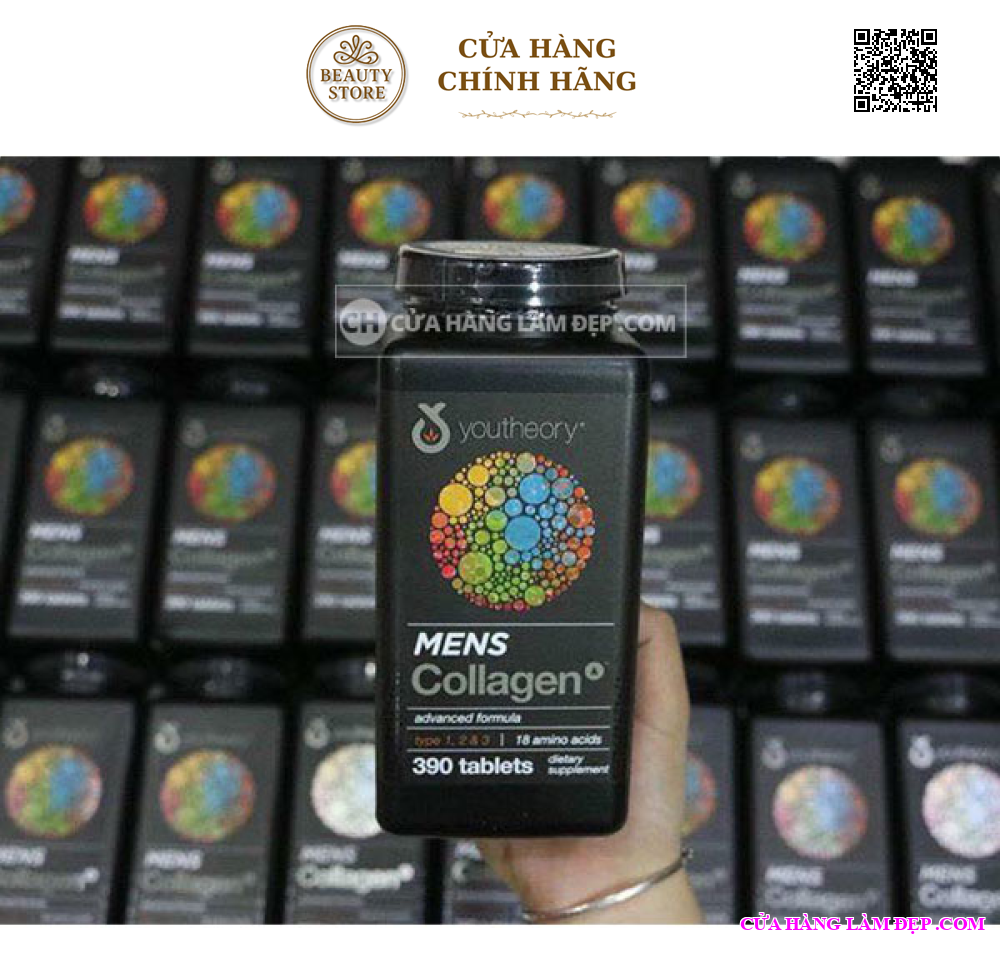 Viên uống Collagen Youtheory Mens Type 1, 2 & 3 Dành Cho Nam