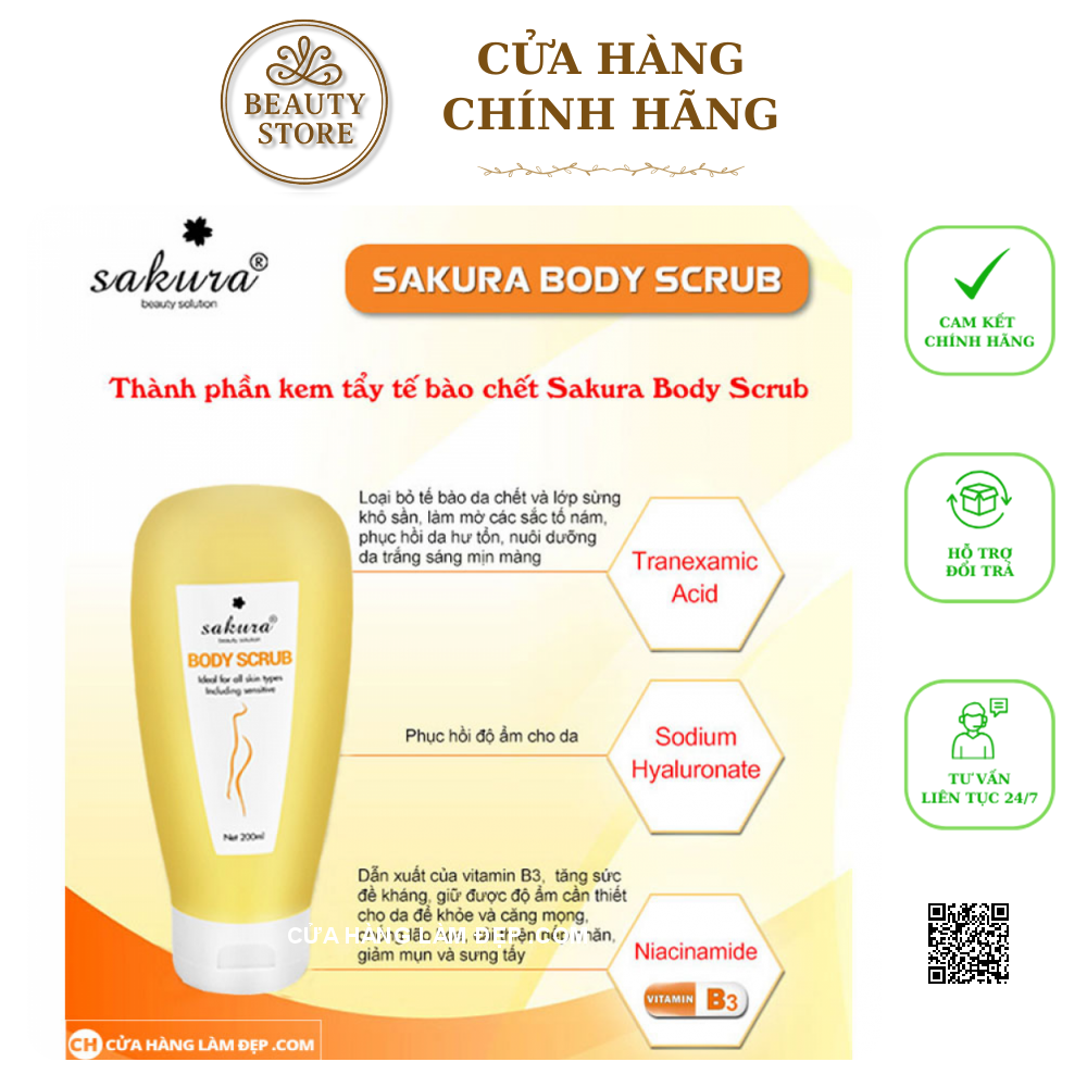 Kem Tẩy Tế Bào Chết Sakura Body Scrub