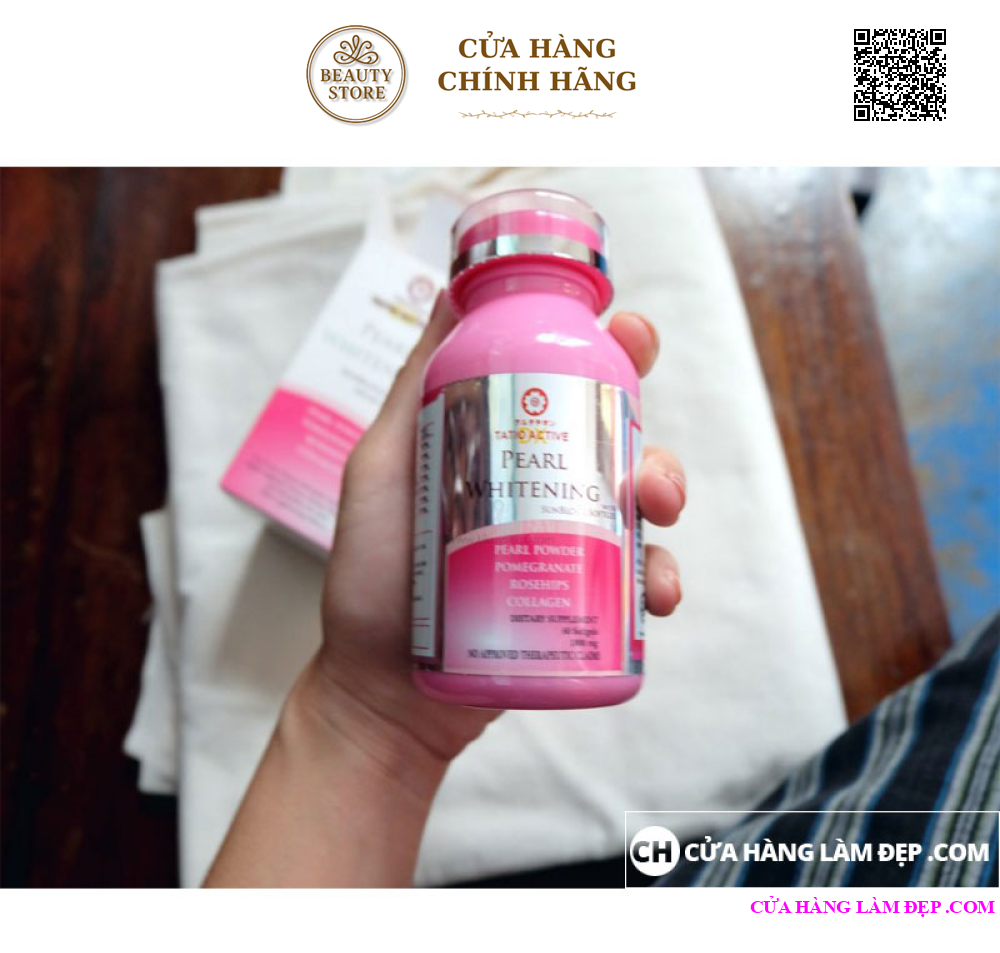 Viên uống làm trắng da Ngọc Trai Tatio Active Pearl Whitening 1800mg 60 viên