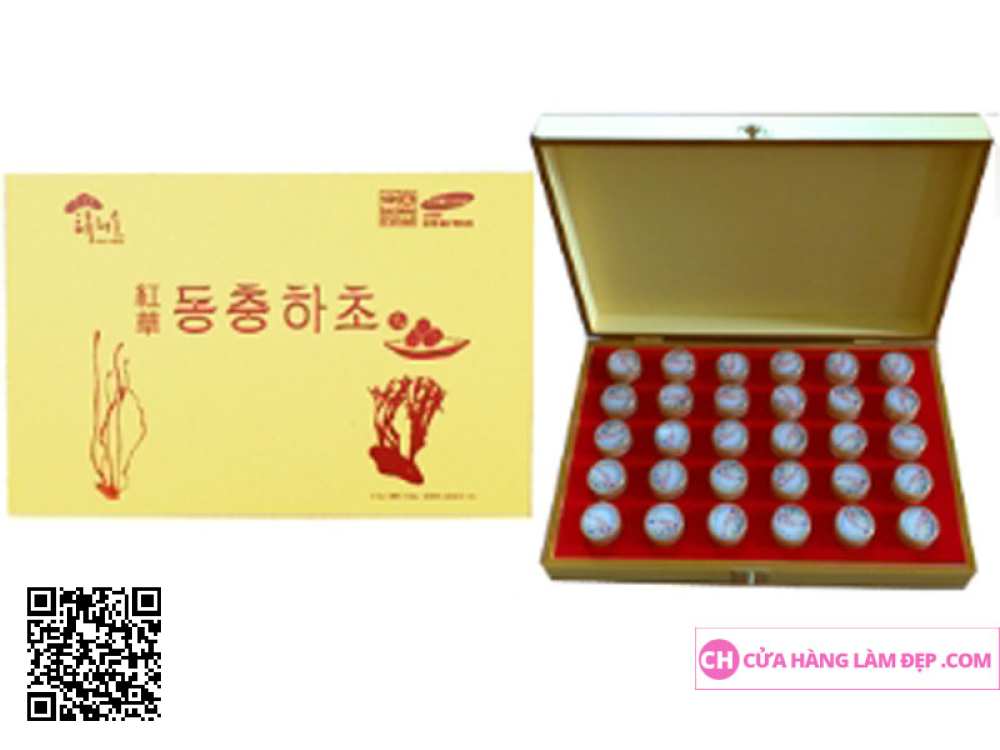 Đông Trùng Hạ Thảo Hộp Gỗ Royal Gold 30 Viên