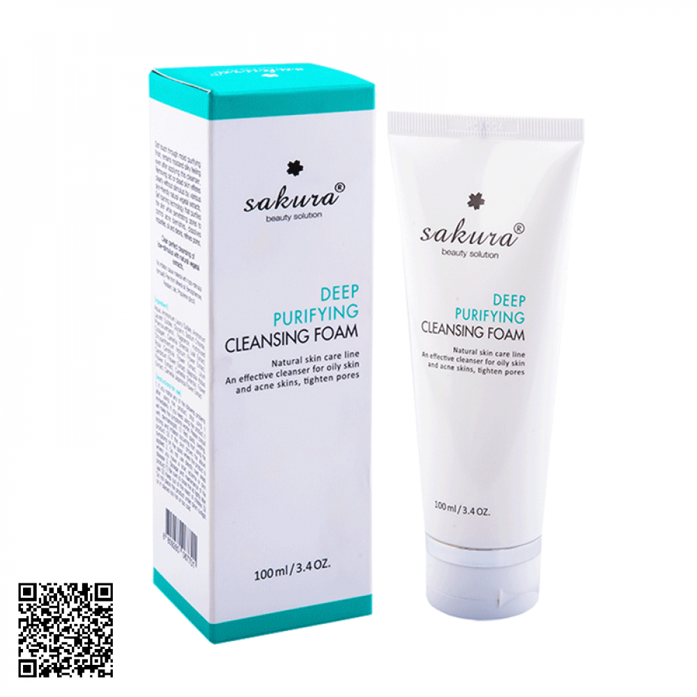 Sữa Rửa Mặt Dành Cho Da Dầu, Mụn Sakura Deep Purifying Cleansing Foam