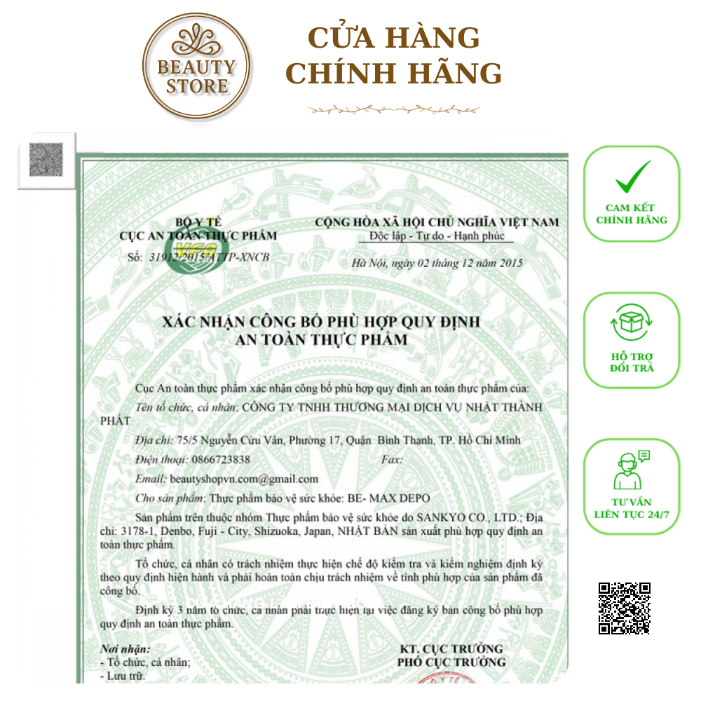 Viên Uống Thanh Lọc Cơ Thể Be-max Depo