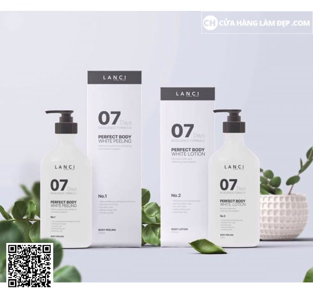 Set Dưỡng Trắng Da Toàn Thân Lanci Premium Body 07 Days
