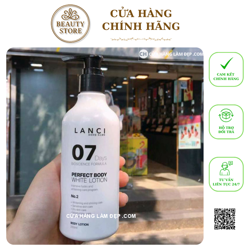 Set Dưỡng Trắng Da Toàn Thân Lanci Premium Body 07 Days