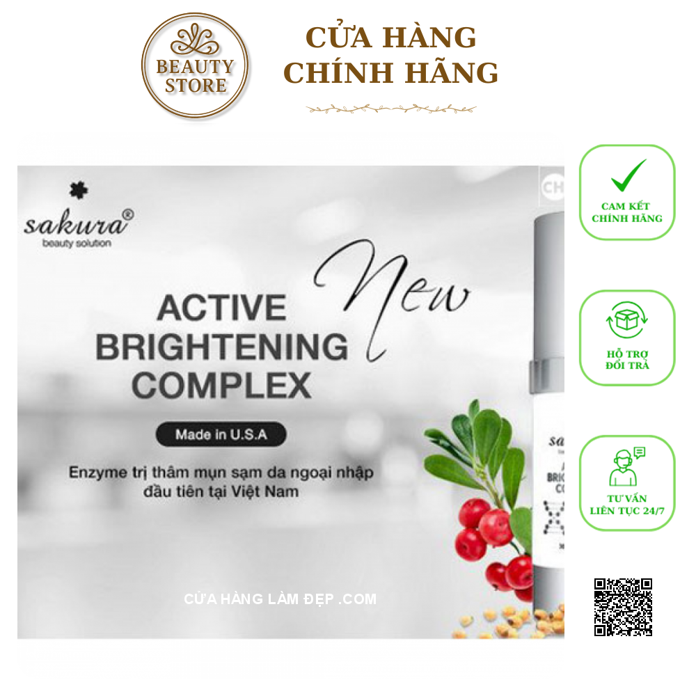 Enzyme Mờ Nám Dưỡng Trắng Da Sakura Active Brightening Complex