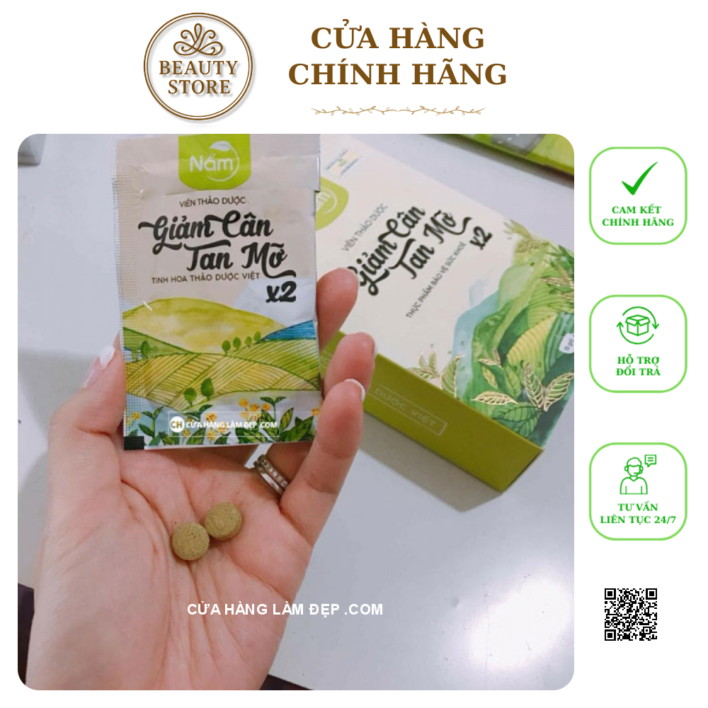 Viên Uống Thảo Dược Giảm Cân Tan Mỡ Nấm X2