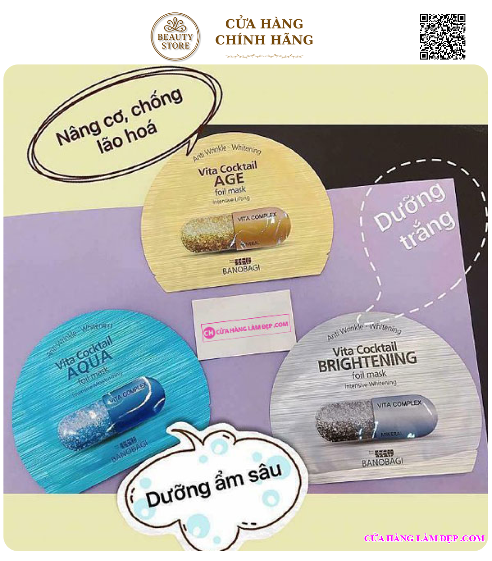 Mặt Nạ Thiếc BANOBAGI Vita Cocktail Age Foil Mask