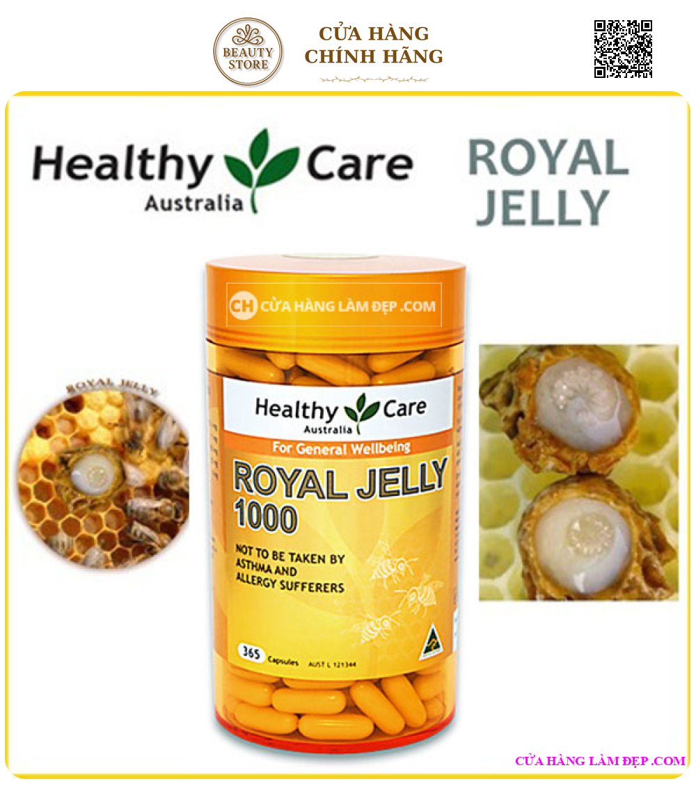 Sữa Ong Chúa Healthy Care Royal Jelly 1000mg (365 viên)