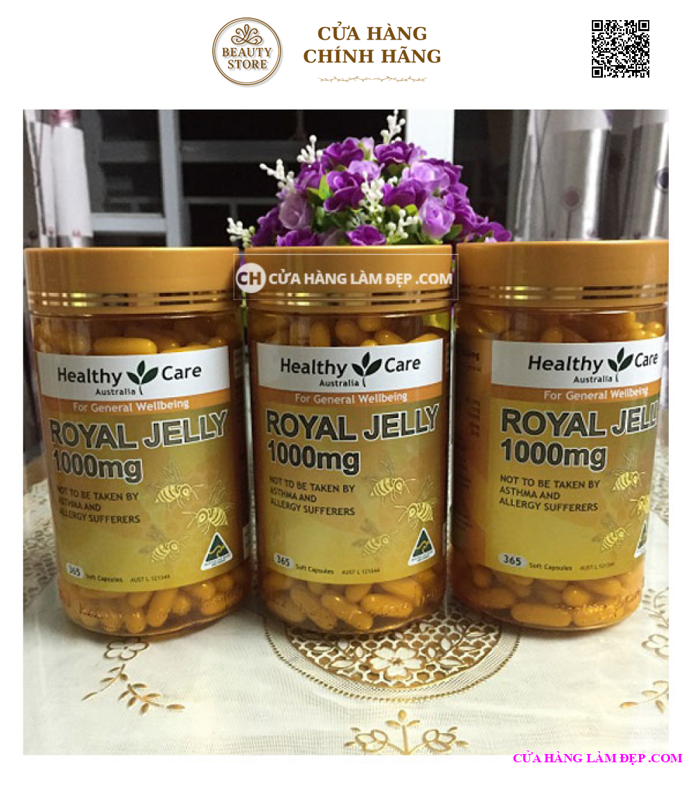 Sữa Ong Chúa Healthy Care Royal Jelly 1000mg (365 viên)