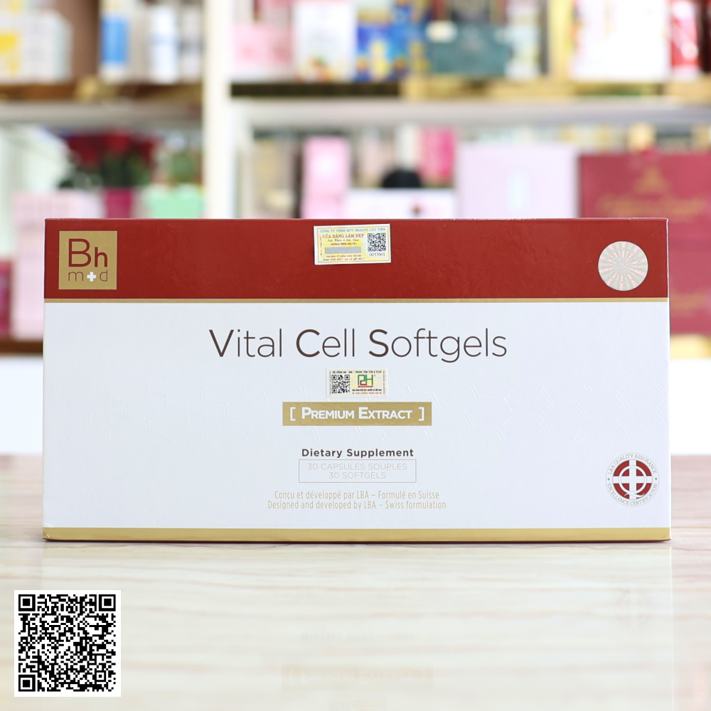 Viên Uống Trẻ Hóa Tế Bào Vital Cell Softgels Premium Extract Bhmed Thụy Sĩ 30 Viên 
