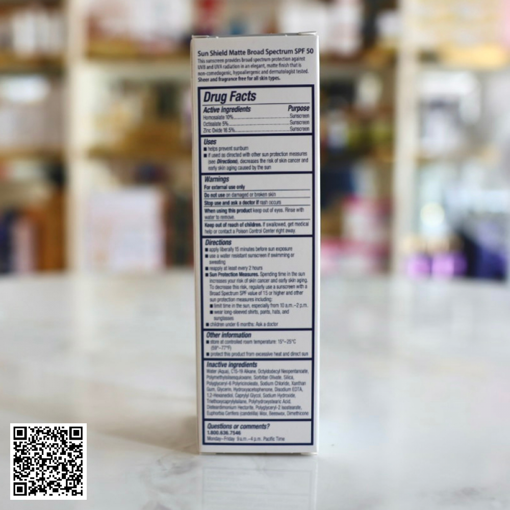 Kem chống nắng Obagi Sun Shield Matte Broad Spectrum SPF 50 Mỹ 85gr 