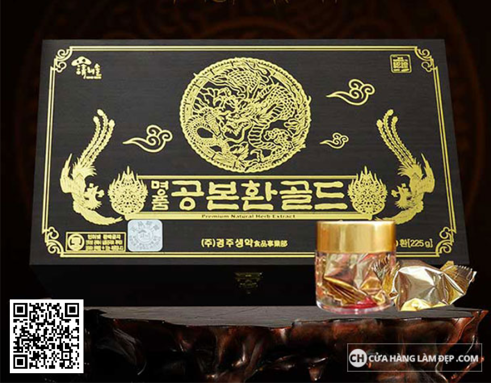 Đông Trùng Hạ Thảo Hộp Gỗ 60 Viên Hàn Quốc