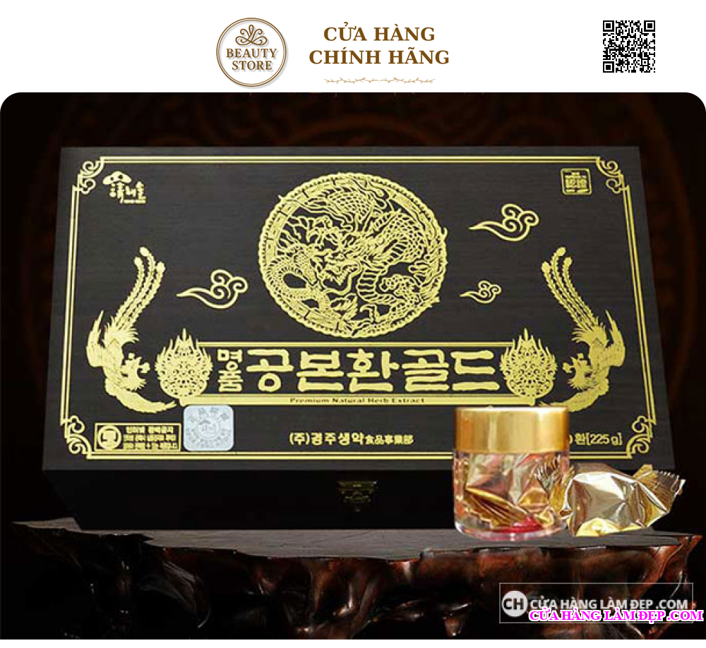 Đông Trùng Hạ Thảo Hộp Gỗ 60 Viên Hàn Quốc