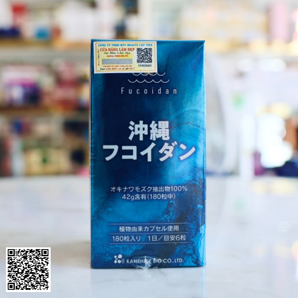 Viên Uống Hỗ Trợ Ngừa Ung Thư Okinawa Fucoidan Kanehide Bio Nhật Bản 180 Viên