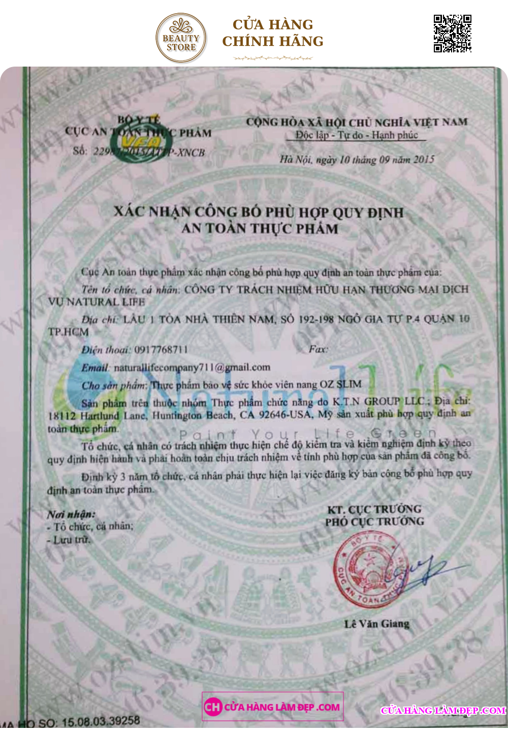 Viên uống giảm cân OZ SLIM (40 Viên)