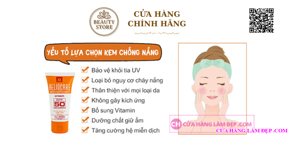 Kem chống năng, làm dịu da Heliocare Advanced Cream SPF 50