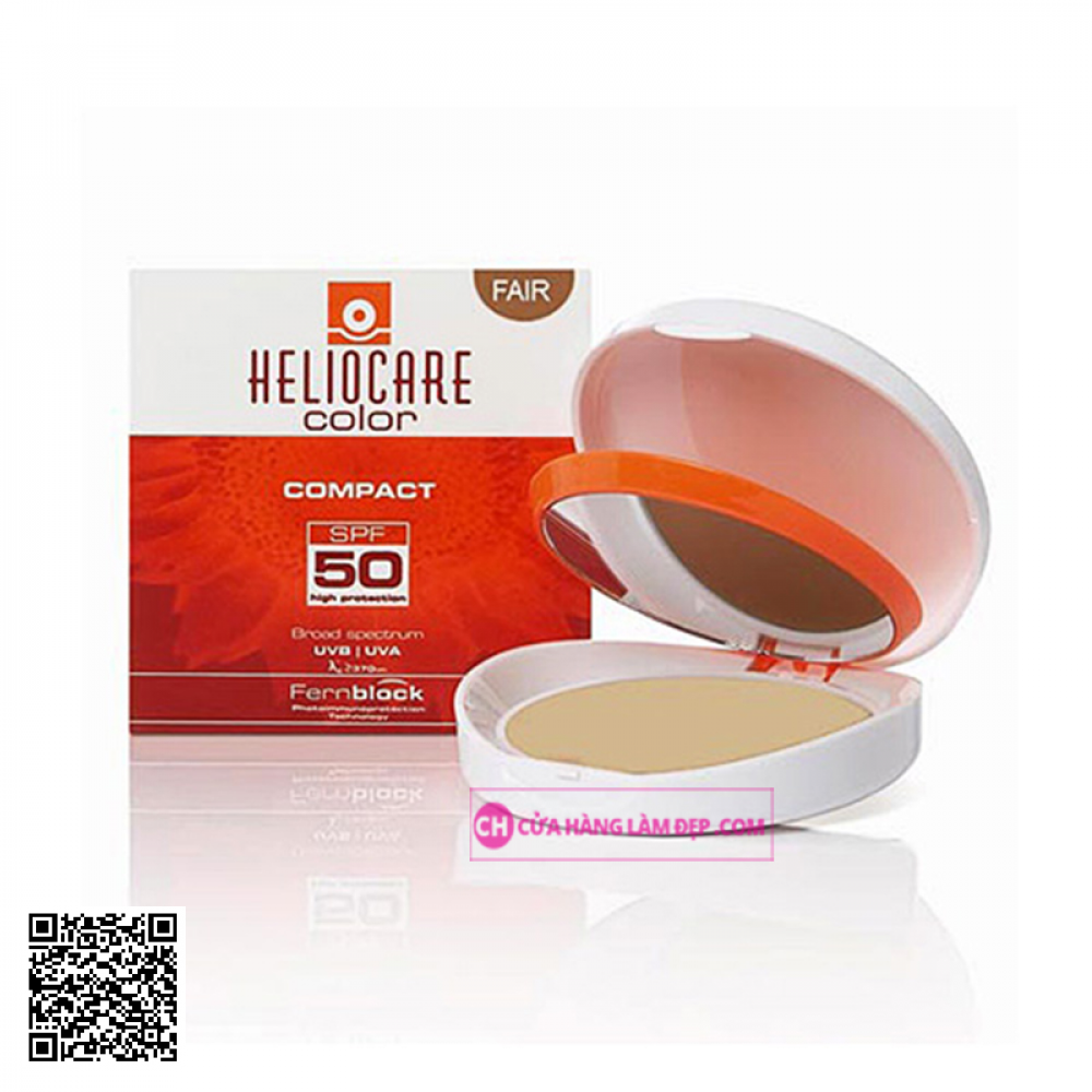 Phấn nền chống nắng màu da Heliocare Oil-Free Compact SPF 50 Faire