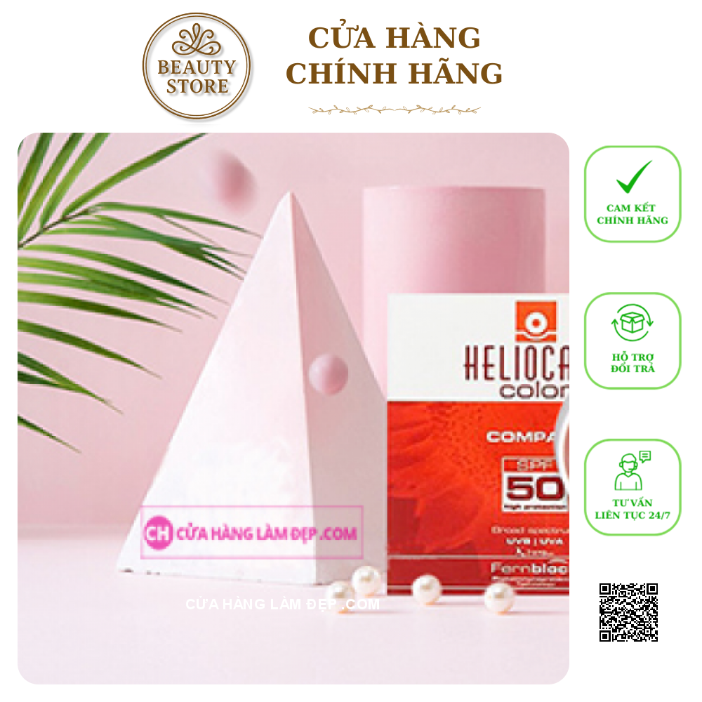 Phấn nền chống nắng màu da Heliocare Oil-Free Compact SPF 50 Faire
