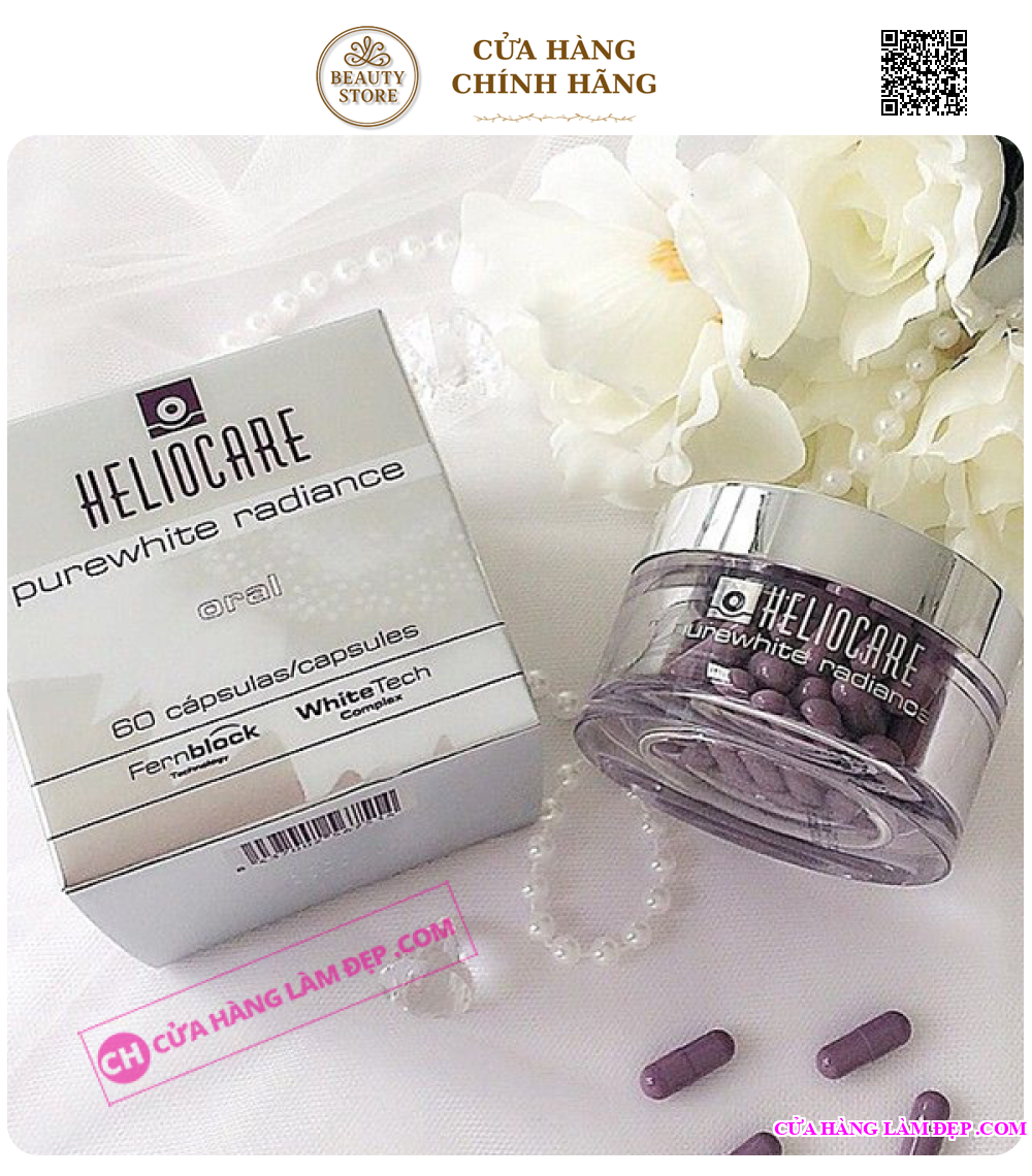 Viên Uống Trắng Da, Mờ Nám Heliocare PureWhite Radiance
