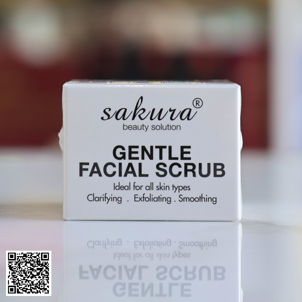 Kem Tẩy Tế Bào Chết Cho Da Mặt Sakura Gentle Facial Scrub Từ Nhật Bản 30g