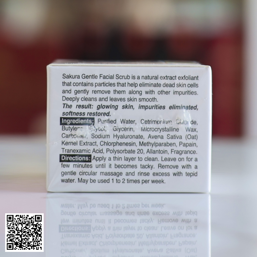 Kem Tẩy Tế Bào Chết Cho Da Mặt Sakura Gentle Facial Scrub Từ Nhật Bản 30g