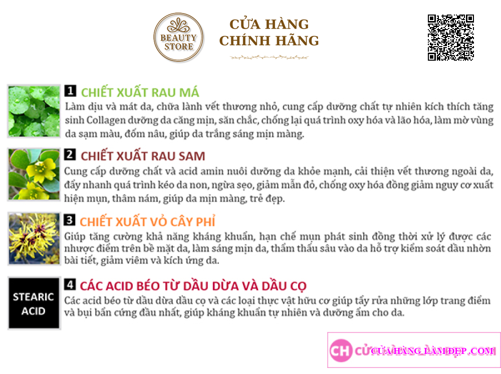 Sữa Rửa Mặt Dưỡng Trắng Da, Hỗ Trợ Ngừa Lão Hóa Sakura Whitening Facial Cleanser