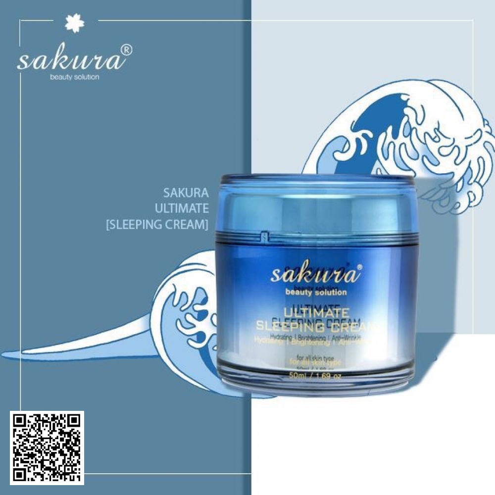 Mặt Nạ Ngủ Làm Dịu Và Trẻ Hoá Làn Da Sakura Ultimate Sleeping Cream