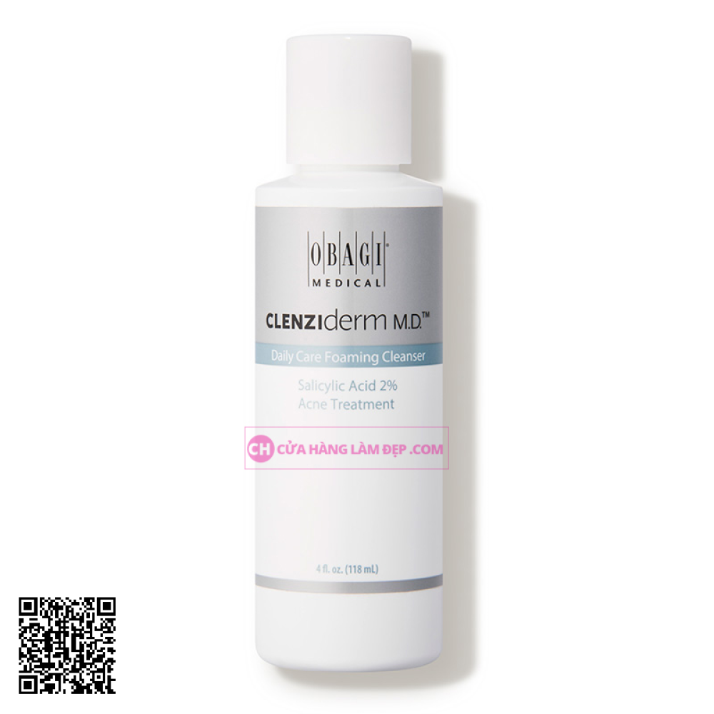 Sữa Rửa Mặt Cho Da Mụn Obagi Cleziderm MD Daily Care Foaming Cleanser 118ml