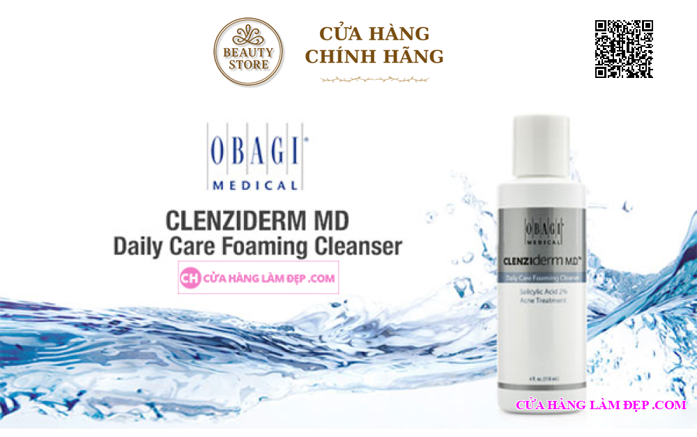 Sữa Rửa Mặt Cho Da Mụn Obagi Cleziderm MD Daily Care Foaming Cleanser