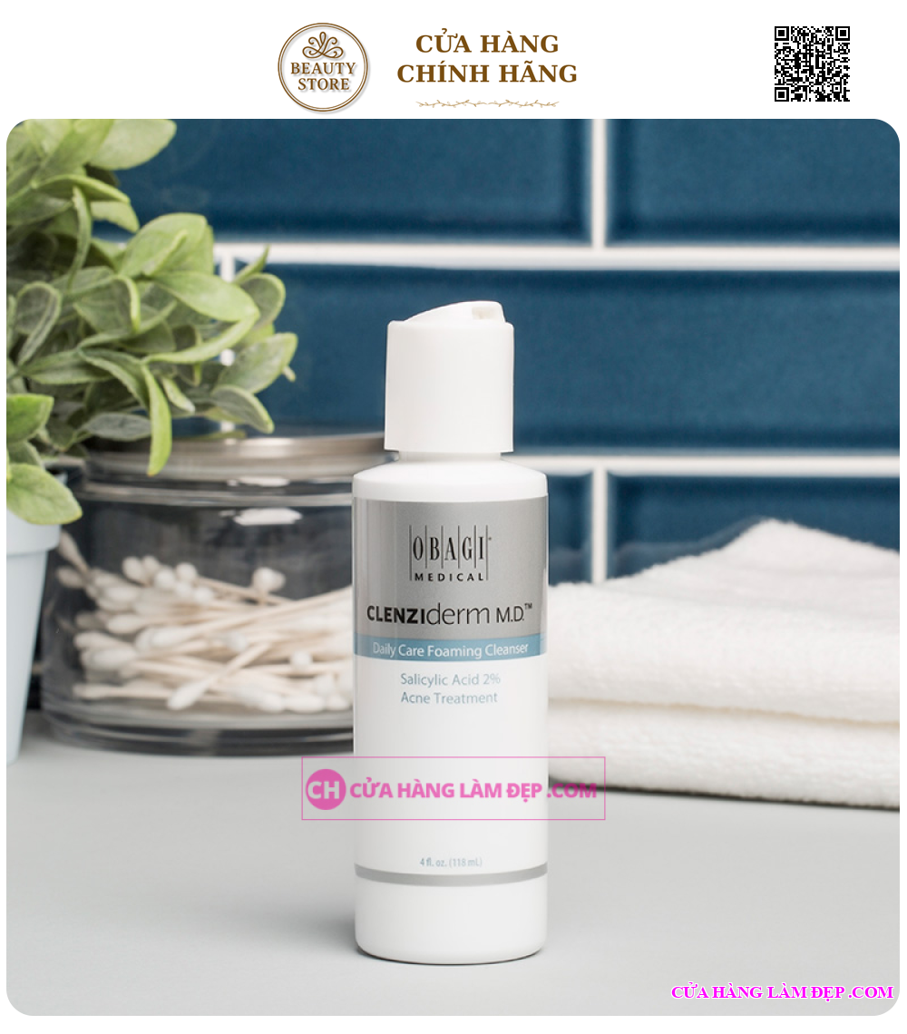 Sữa Rửa Mặt Cho Da Mụn Obagi Cleziderm MD Daily Care Foaming Cleanser