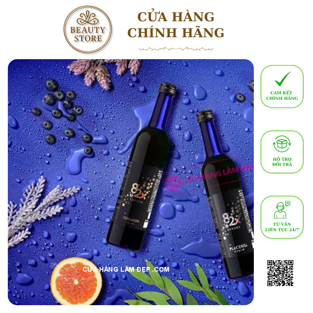 Combo 2 Chai Collagen Và Tinh Chất Nhau Thai Placenta 82x Sakura Nhật Bản