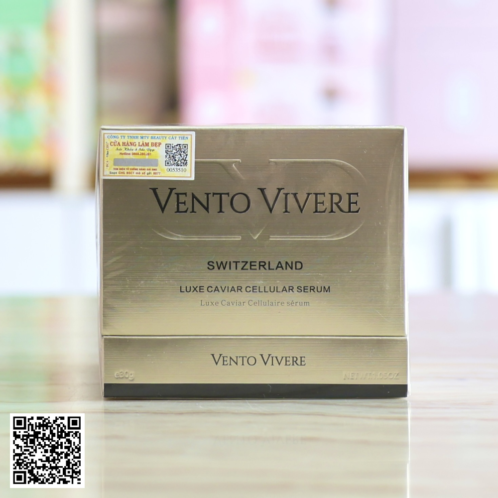 Serum Luxe Caviar Vento Vivere Dưỡng Da Trứng Cá Tầm Thụy Sỹ