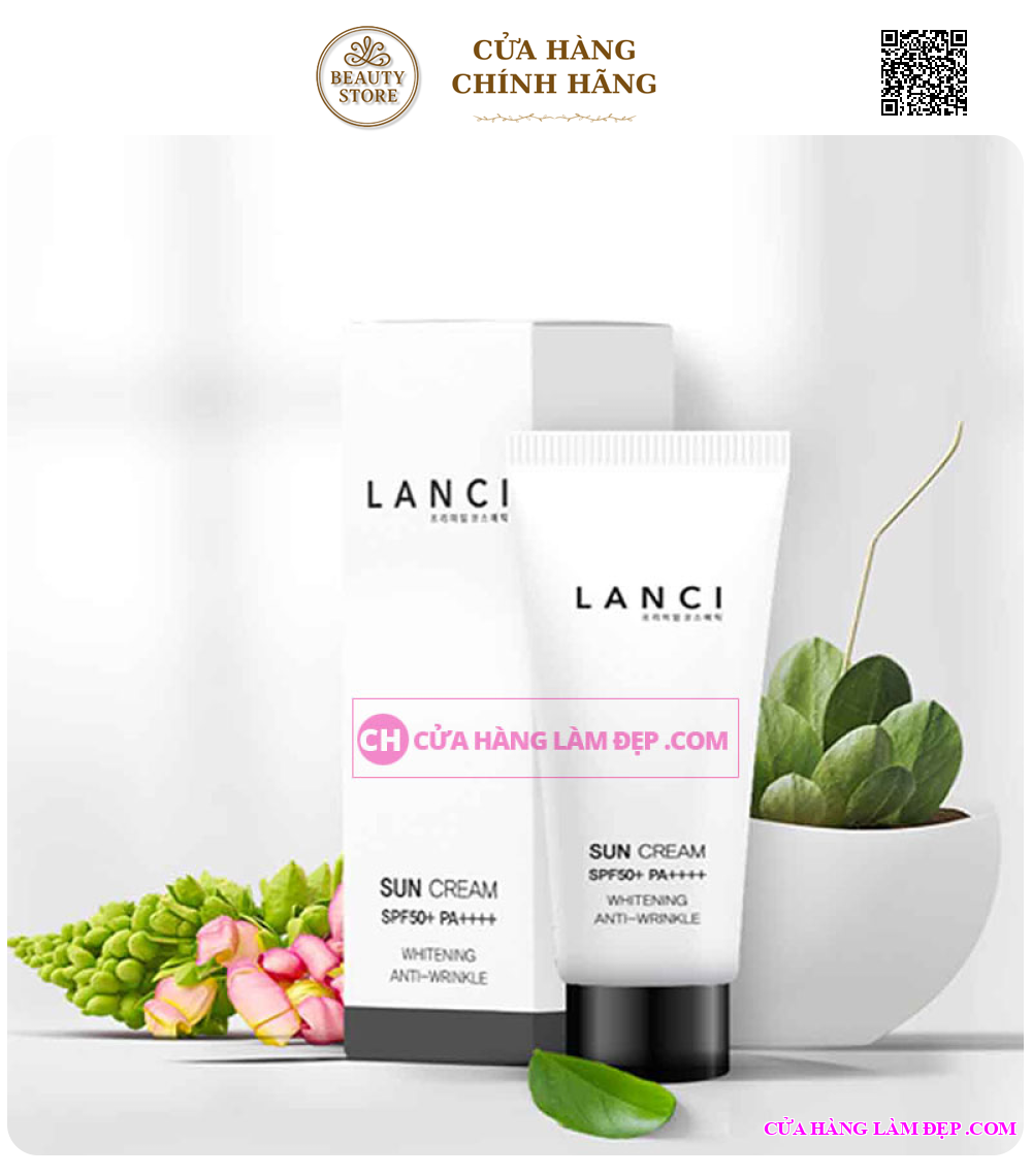 Kem Chống Nắng Bảo Vệ Da Lanci Sun Cream  SPF50+ PA++++ Whitening Anti-Wrinkle