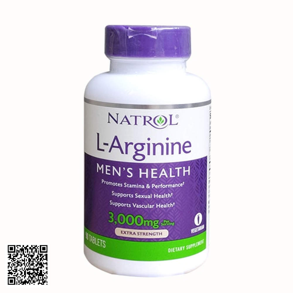 Viên Uống Cải Thiện Sinh Lý Phái Mạnh Natrol L-Arginine 3000mg