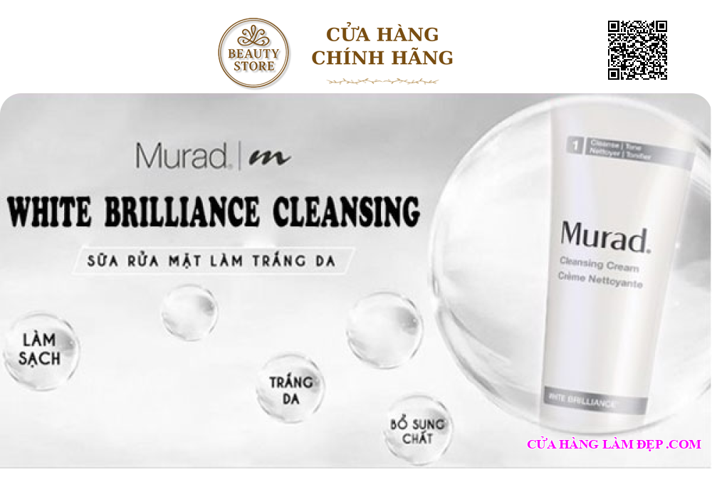 Kem Rửa Mặt Làm Trắng Sáng Da Murad Cleansing Cream White Brilliance