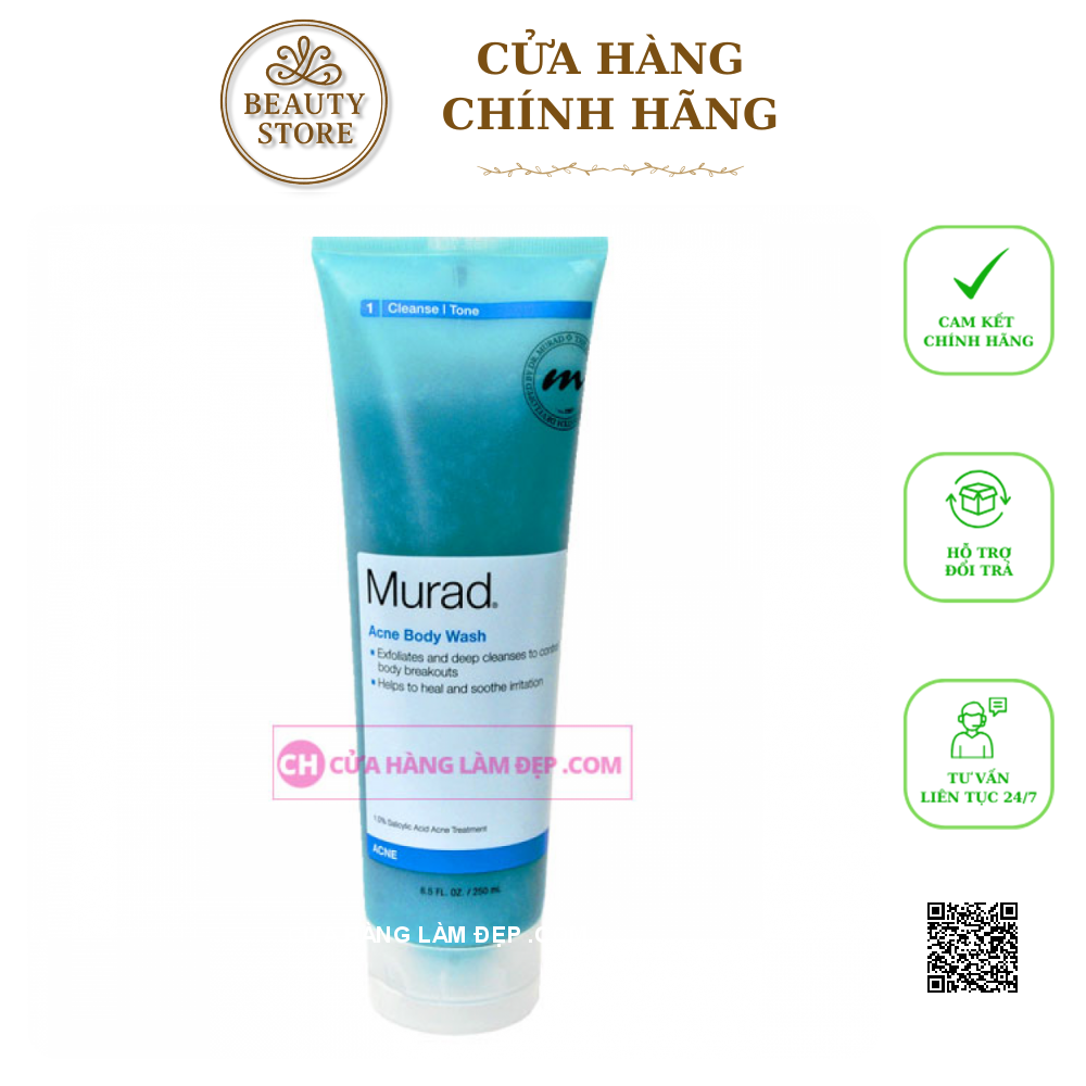 Sữa Tắm Tẩy Tế Bào Chết, Giảm Mụn Toàn Thân Murad Acne Body Wash