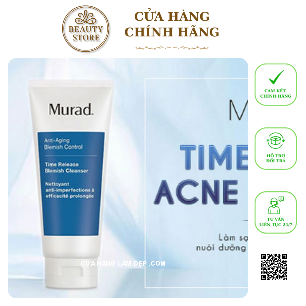 Sữa Rửa Mặt Giảm Mụn Và Ngừa Lão Hoá Murad Time Release Blemish Cleanser