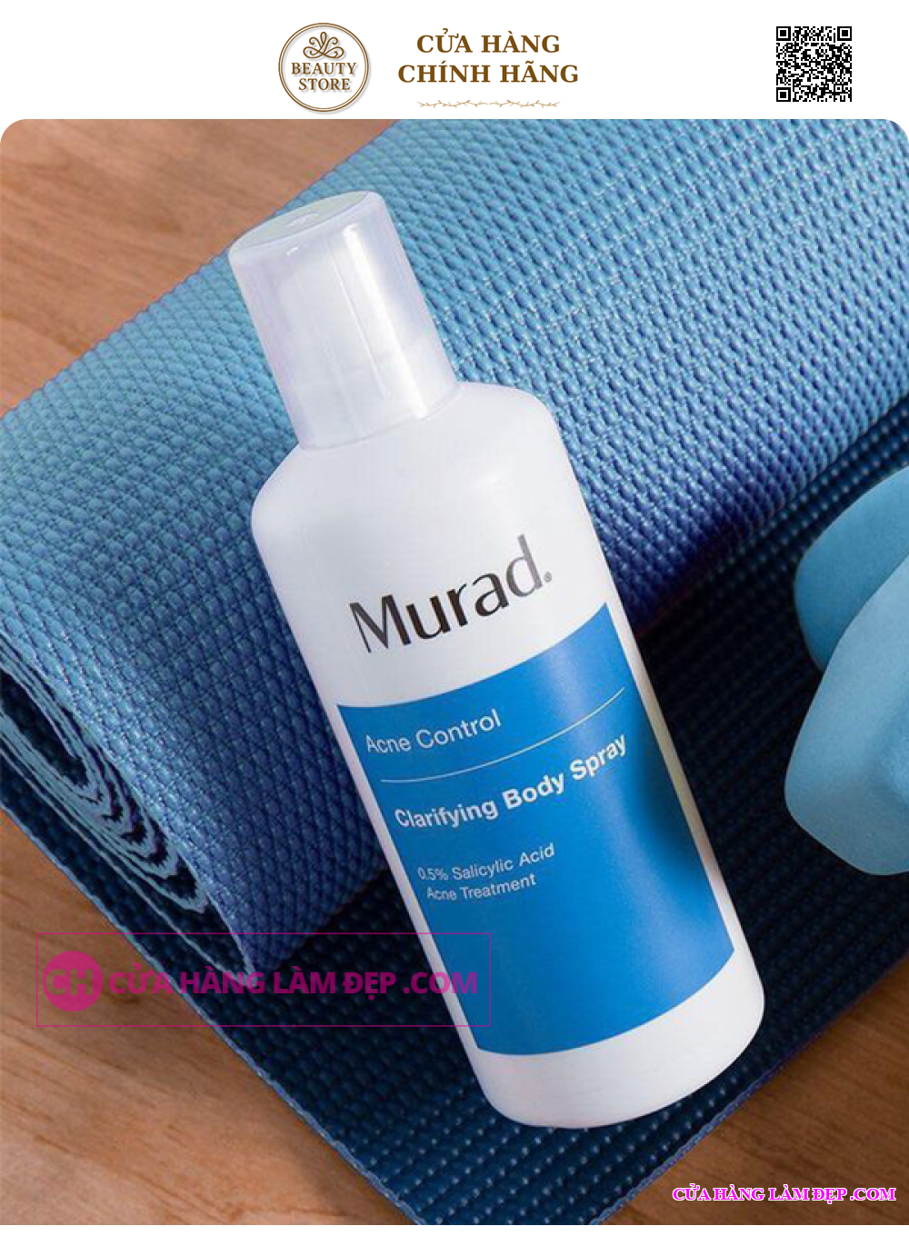 Chai Xịt Giảm Mụn Cơ Thể Và Vi Khuẩn Murad Clarifying Body Spray