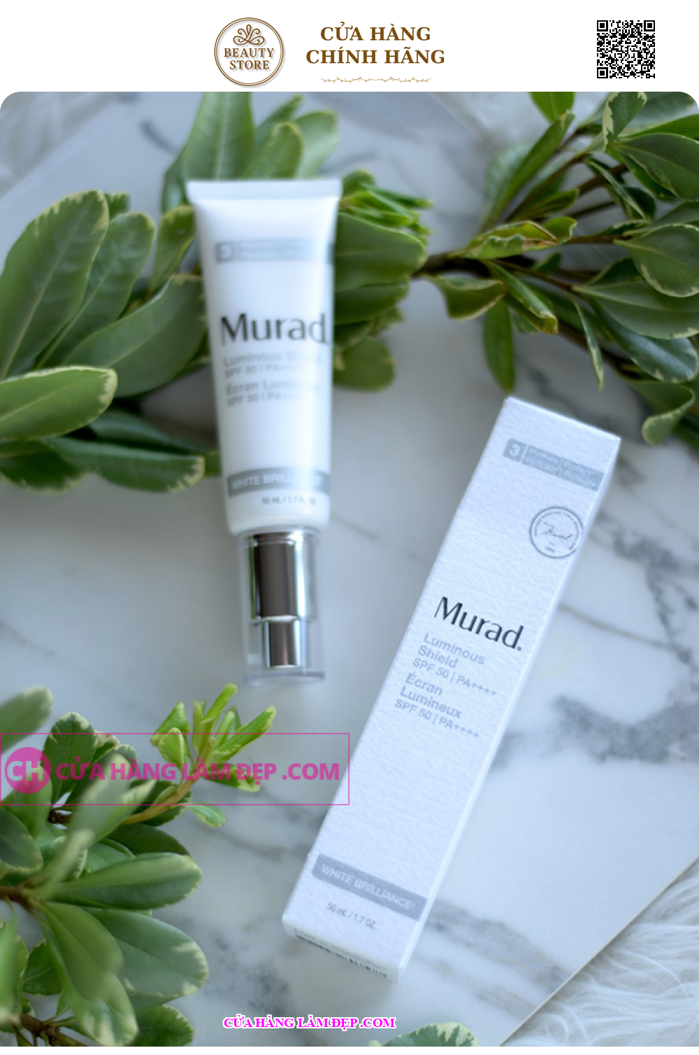 Kem Chống Nắng Làm Sáng Da Murad White Brilliance Luminous Shield SPF 50/PA++++