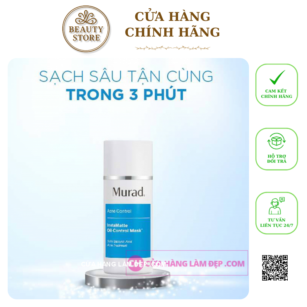 Mặt Nạ Làm Sạch Sâu, Loại Bỏ Bã Nhờn Murad Instamatte™ Oil-Control Mask