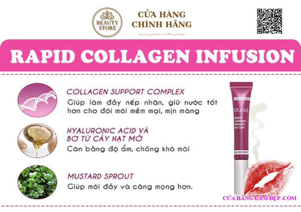 Serum dưỡng môi Collagen Murad Rapid Collagen Infusion For Lips