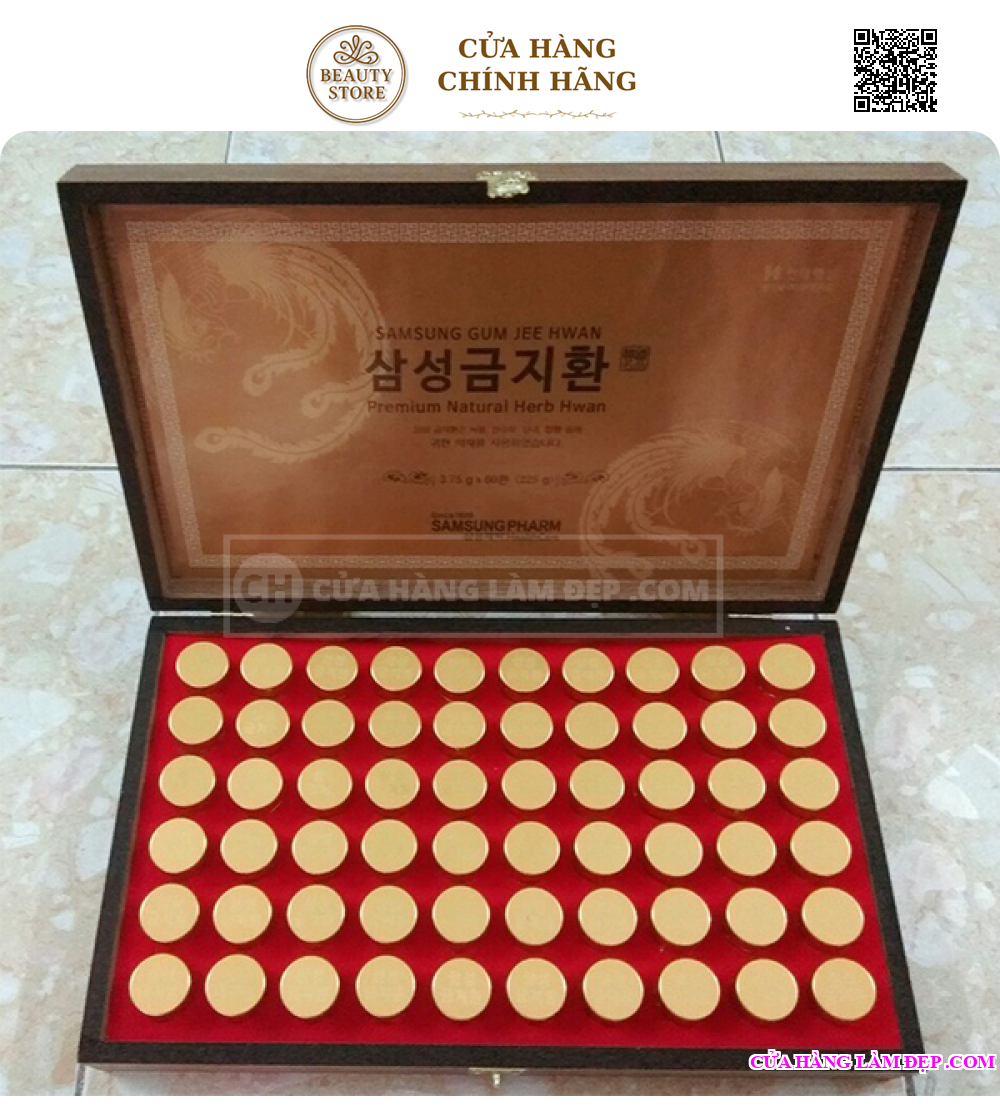 An Cung Ngưu Hoàng Hoàng Samsung Hàn Quốc hộp gỗ 60 viên