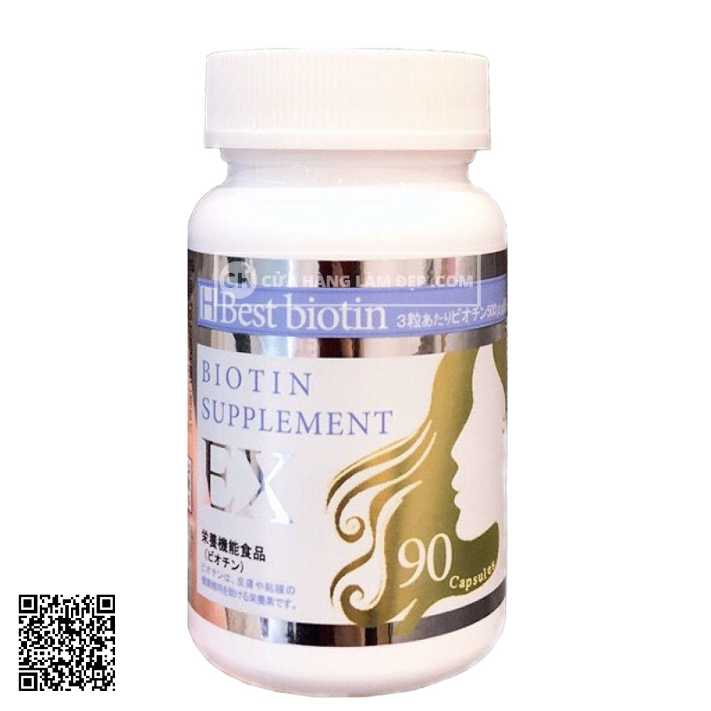 Viên Uống Mọc Tóc Best Biotin Supplement EX 90 Viên Nhật Bản