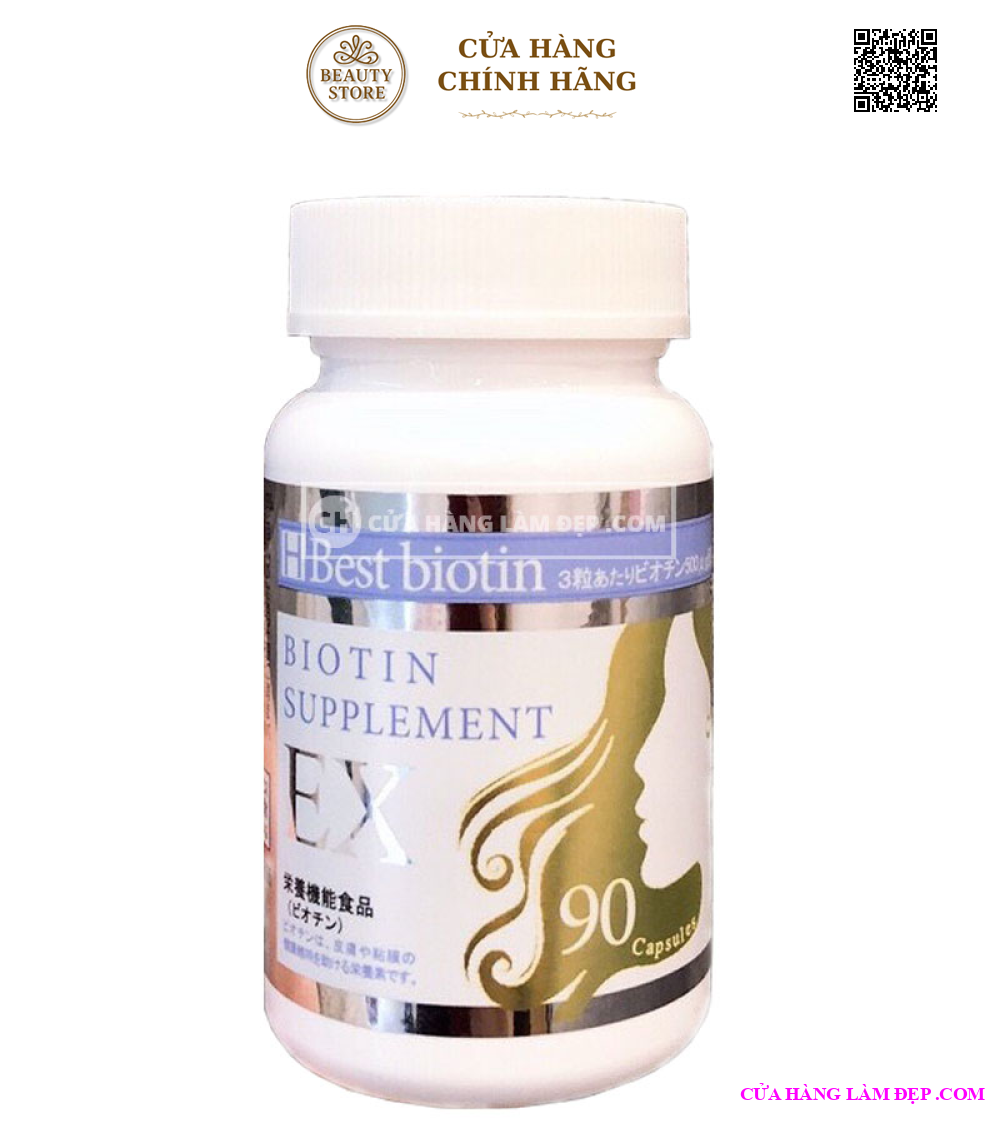 Viên Uống Mọc Tóc Best Biotin Supplement EX 90 Viên Nhật Bản