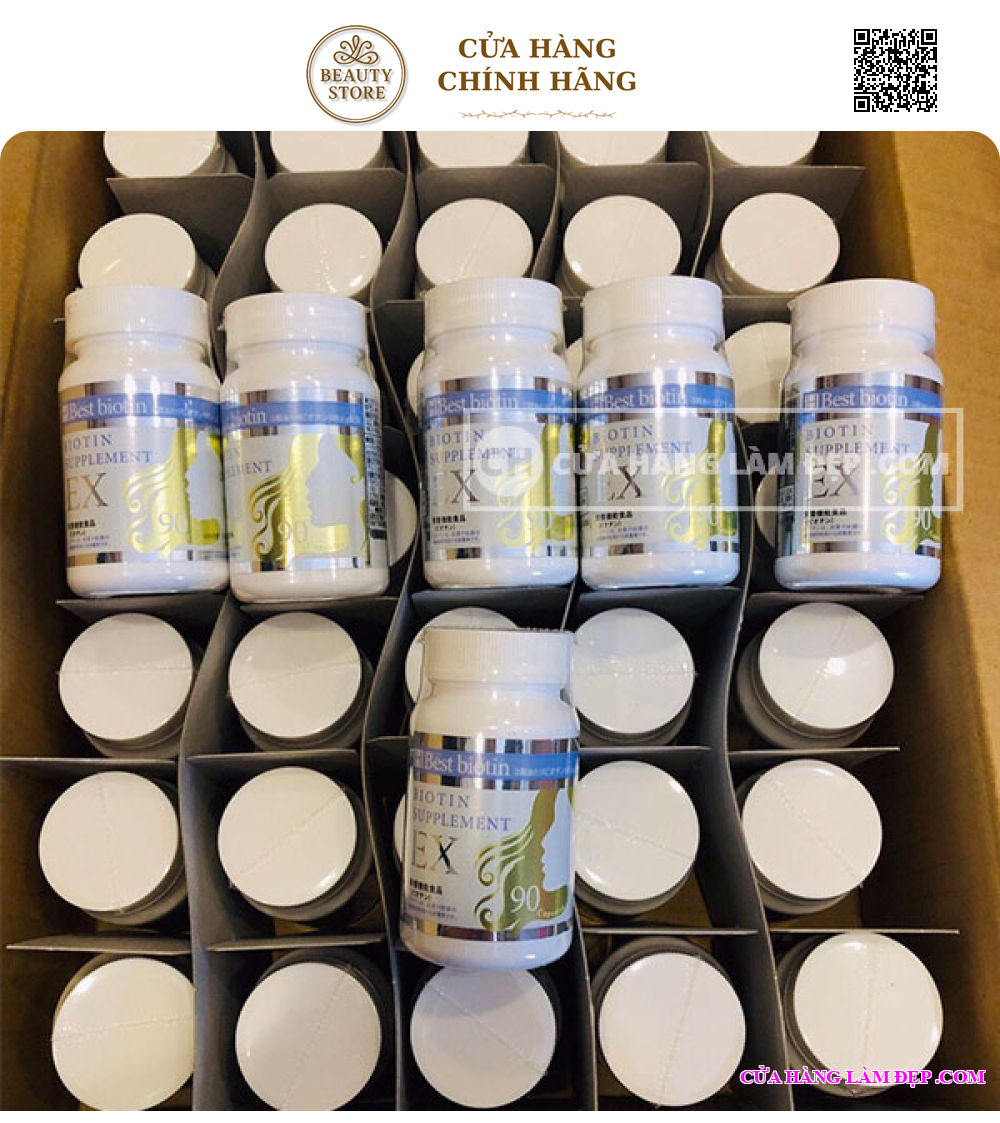 Viên Uống Mọc Tóc Best Biotin Supplement EX 90 Viên Nhật Bản