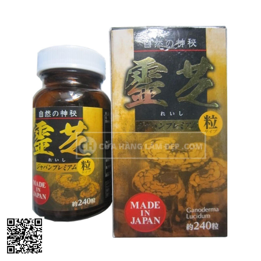 Nấm Linh Chi Đen Cô Đặc Nhật Bản hộp 240 viên