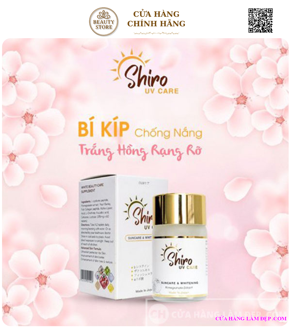 Viên Uống Trắng Da Chống Nắng Shiro UV Care Suncare Whitening