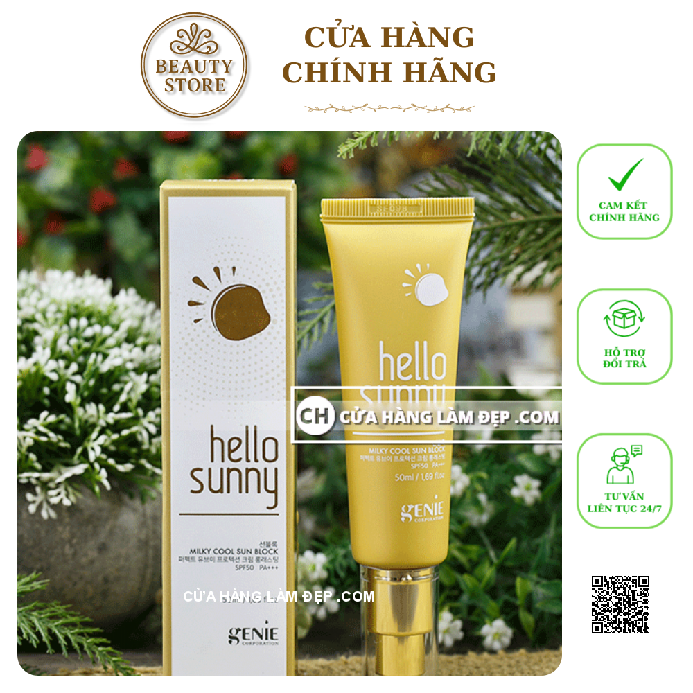 Sữa Chống Nắng Genie Hello Sunny Milky Cool Sun Block SPF50 PA+++
